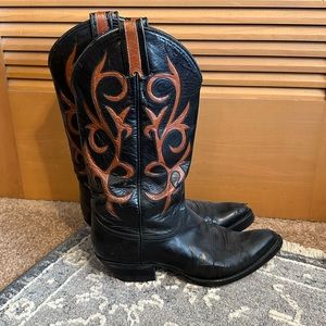 Vintage Leather Cowboy Boots